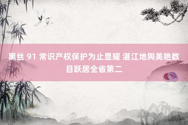 黑丝 91 常识产权保护为止显耀 湛江地舆美艳数目跃居全省第二